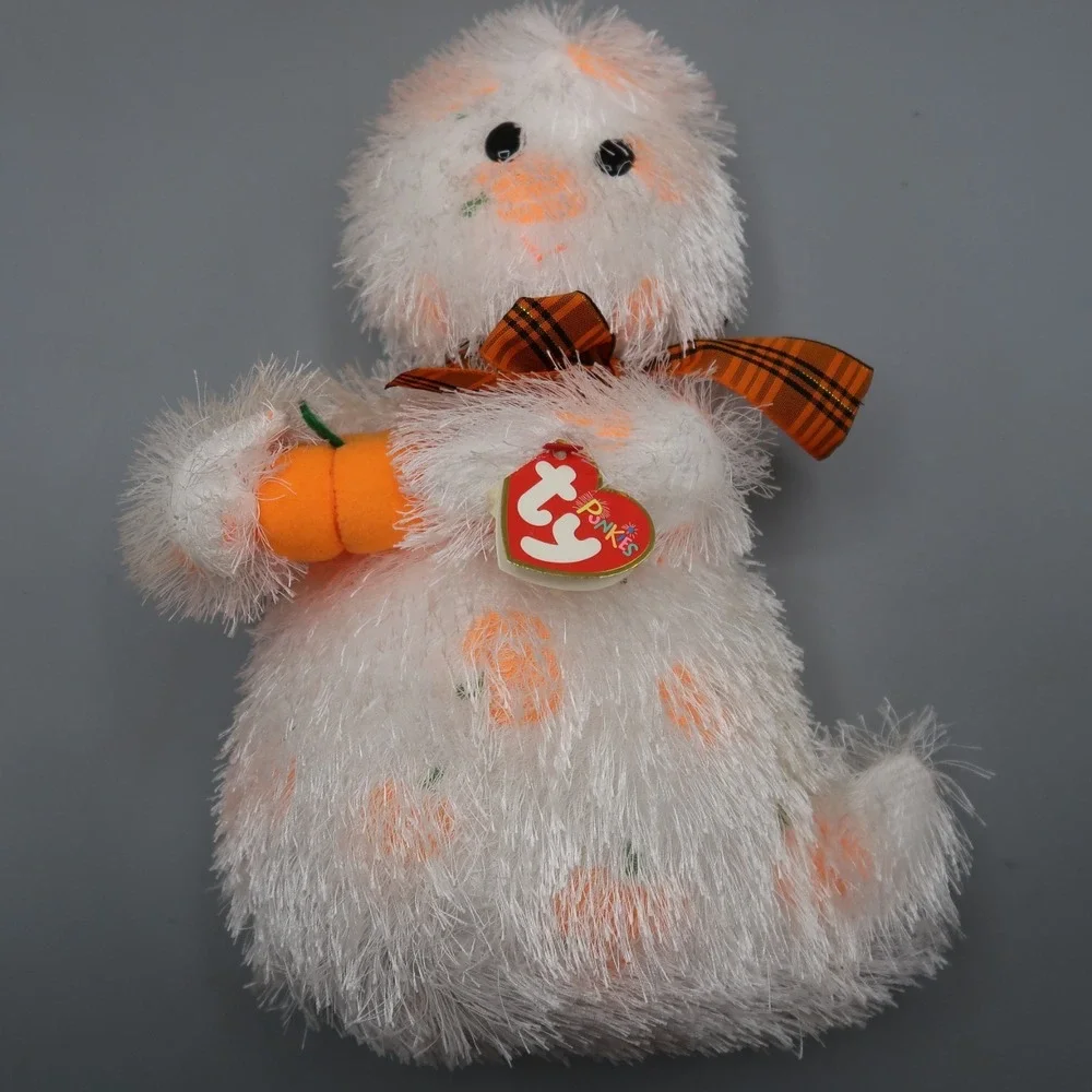 TY Beanie Buddy Punkies Halloween Ghost Shriekers & Grinner Orange 10 in Lot Set
